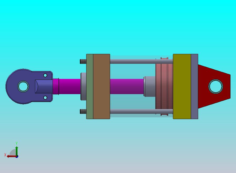 横拉杆气动缸 200x60x155 mm