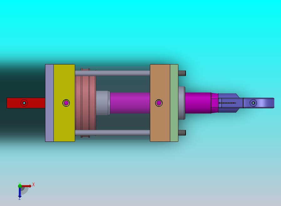 横拉杆气动缸 200x60x155 mm