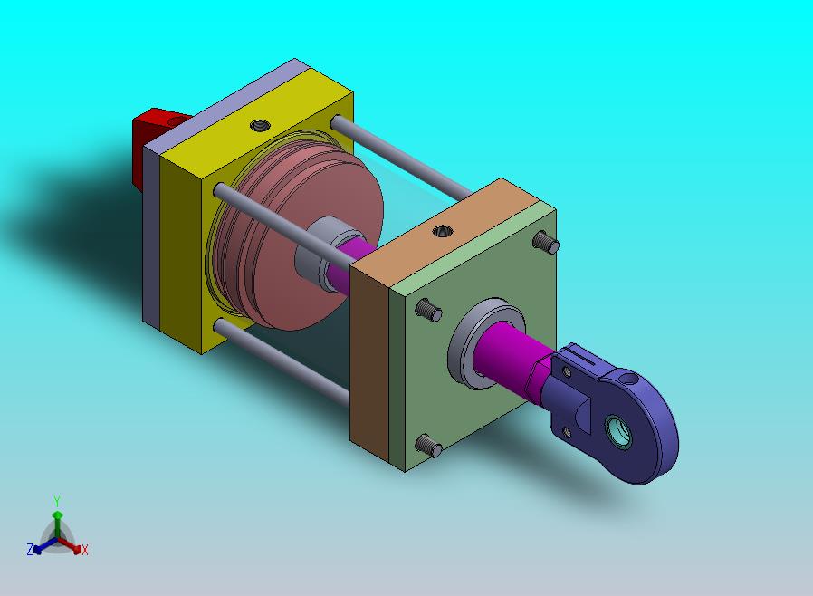 横拉杆气动缸 200x60x155 mm