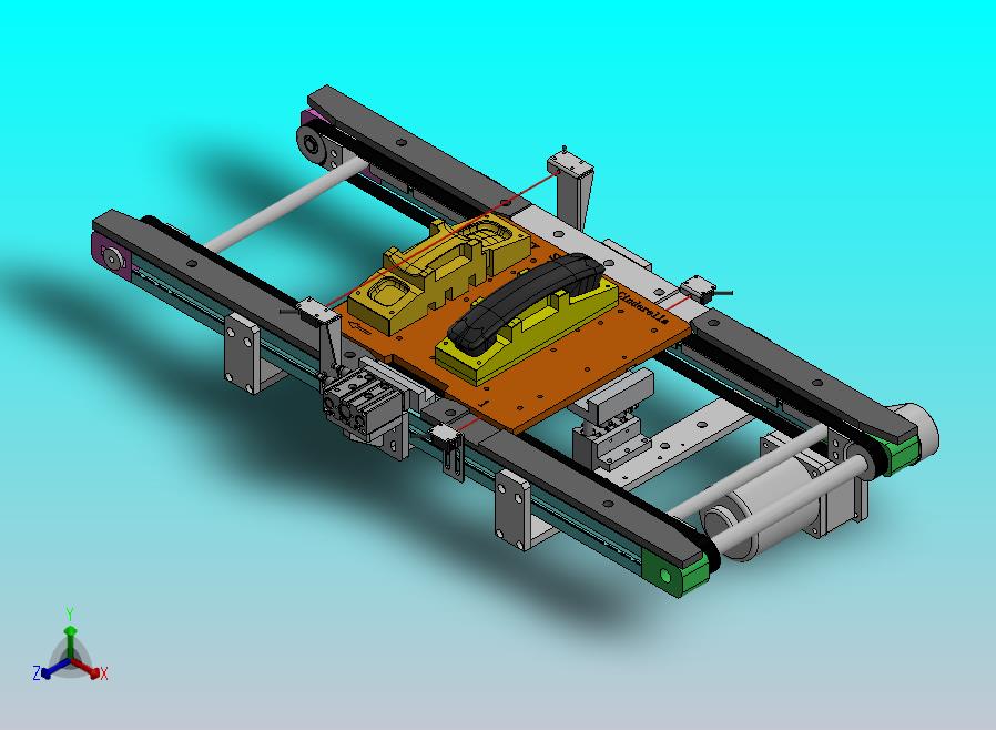 铝型材的双列皮带输送机