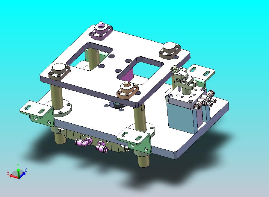 倍速链托盘阻挡顶升机构