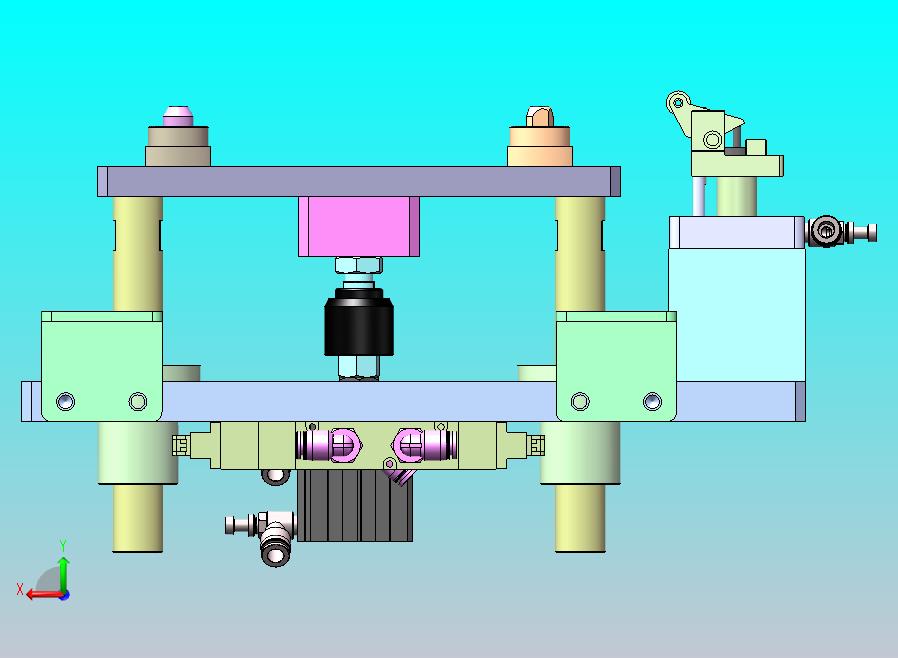 倍速链托盘阻挡顶升机构