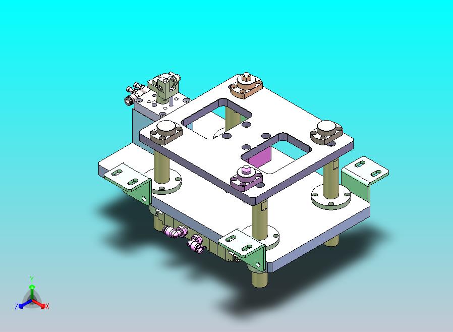 倍速链托盘阻挡顶升机构