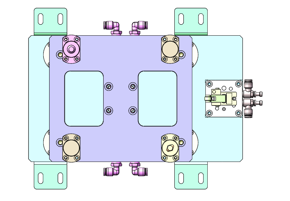 倍速链托盘阻挡顶升机构