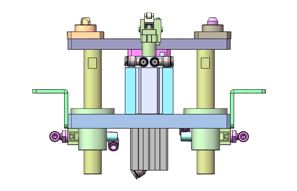 倍速链托盘阻挡顶升机构
