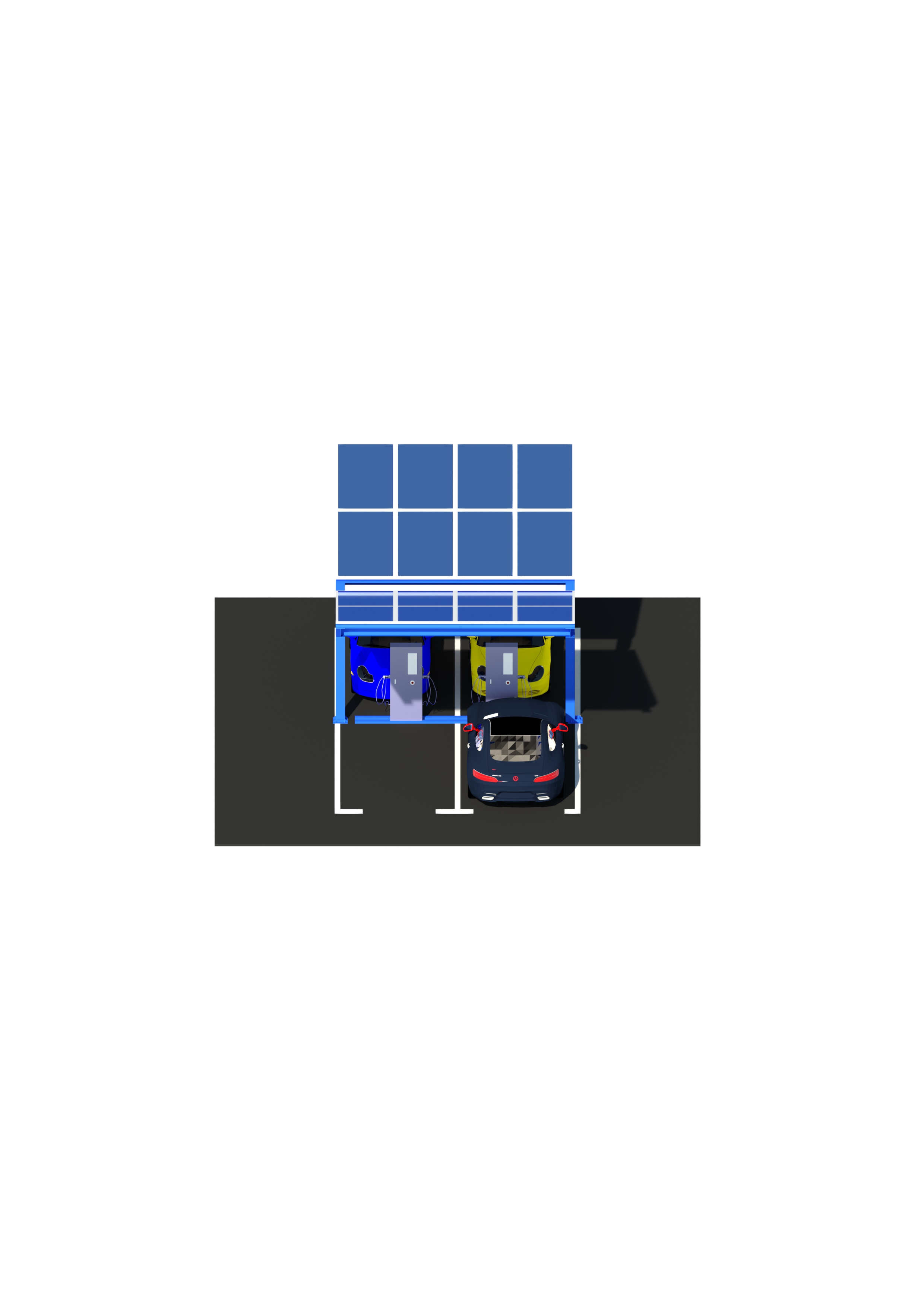 个带充电端口的停车位