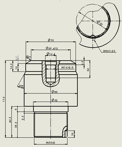 高压液压缸 95x80x21.5 mm