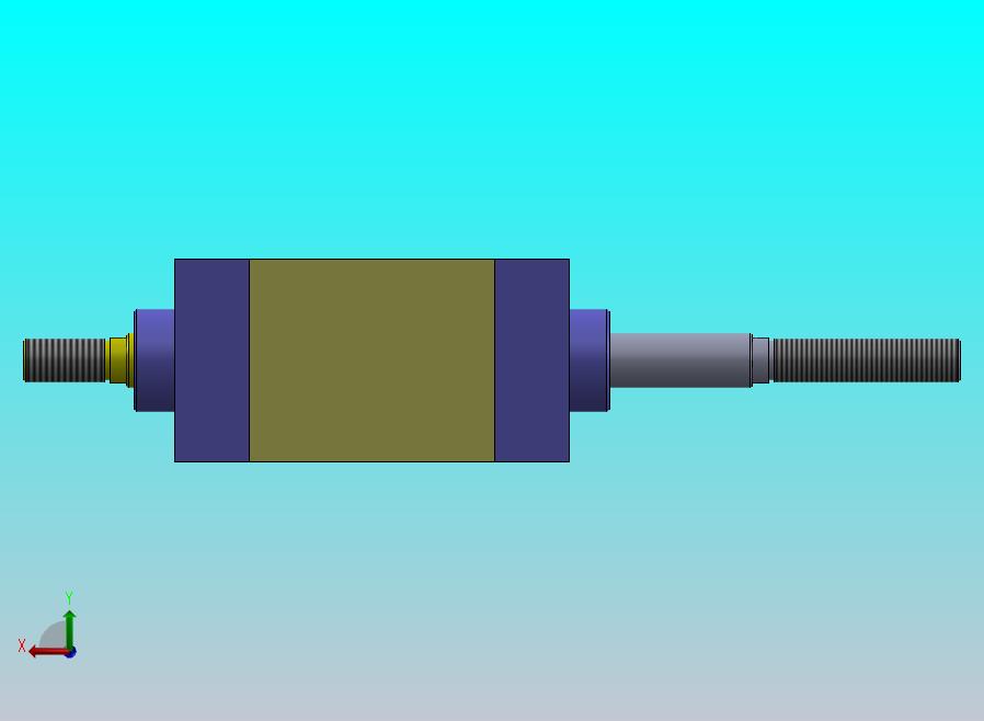 气动缸（方形 - 双杆）63x20x50毫米