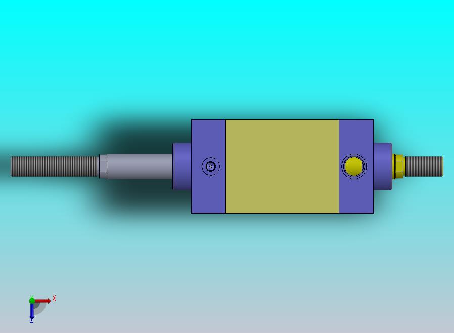 气动缸（方形 - 双杆）63x20x50毫米