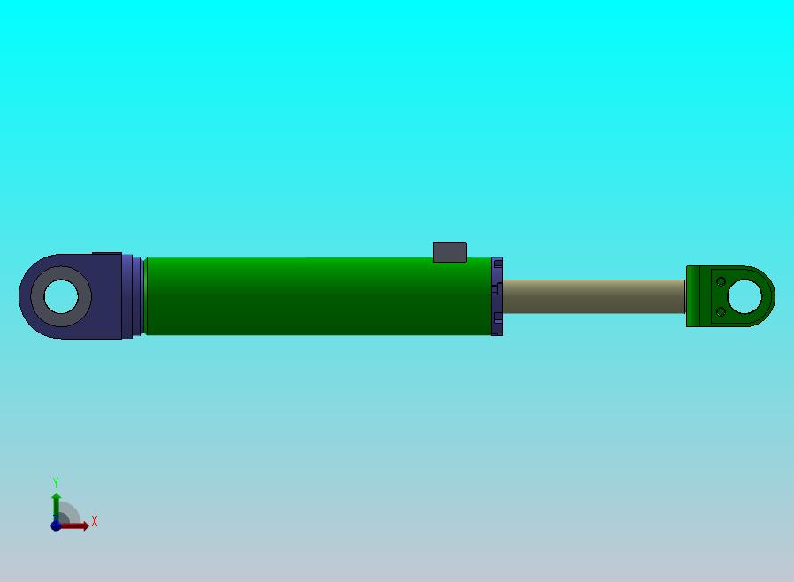 焊接式液压缸（带前后端安装法兰）100x50x389毫米