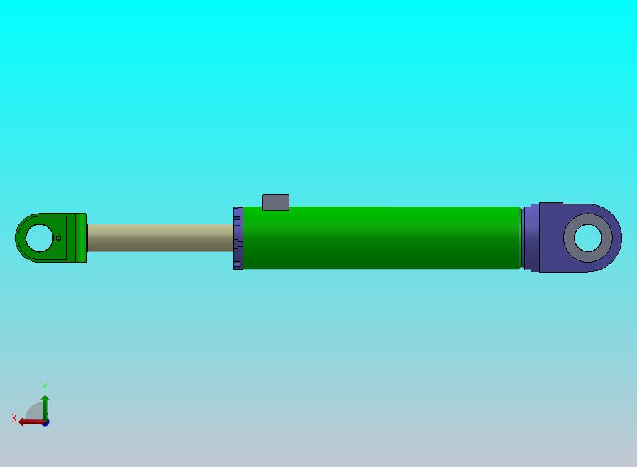 焊接式液压缸（带前后端安装法兰）100x50x389毫米