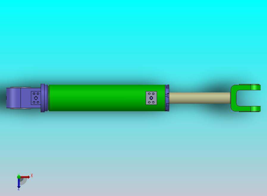 焊接式液压缸（带前后端安装法兰）100x50x389毫米