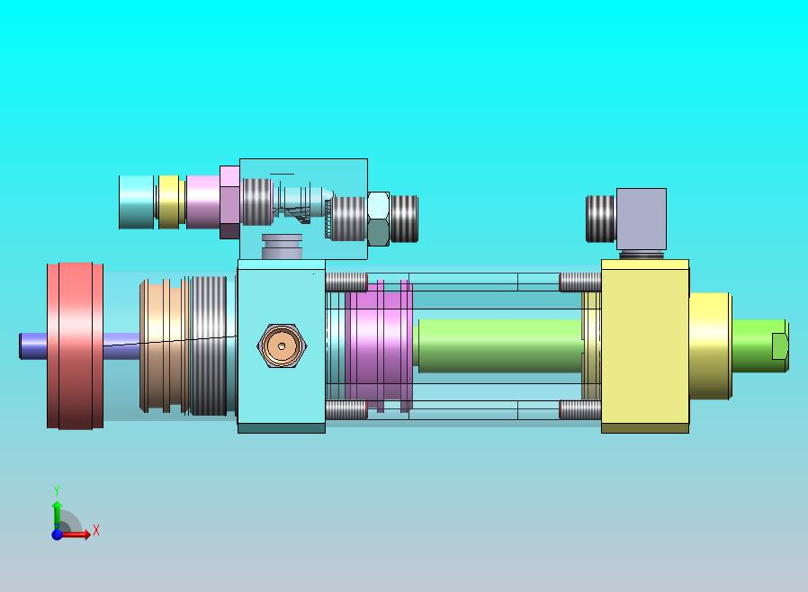 横拉杆气动缸（带双缸）（40x16x50.5）（40x8x12.7）mm