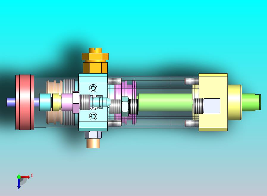 横拉杆气动缸（带双缸）（40x16x50.5）（40x8x12.7）mm