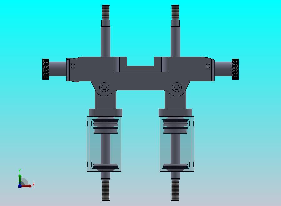 专用气动缸（带机械机构组合的双缸）40x16x50 mm