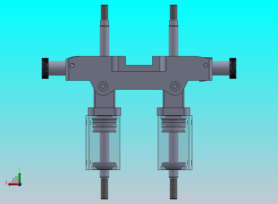 专用气动缸（带机械机构组合的双缸）40x16x50 mm
