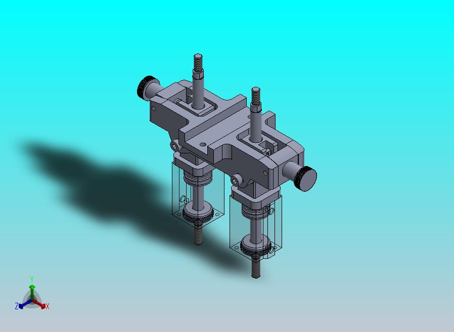 专用气动缸（带机械机构组合的双缸）40x16x50 mm