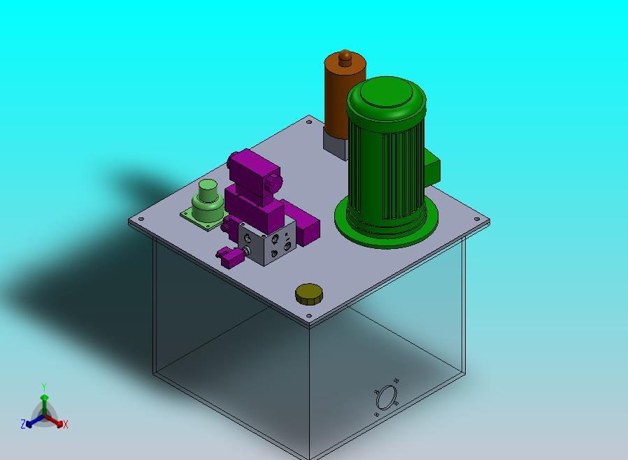 带有油箱和液压系统的液压装置..zip