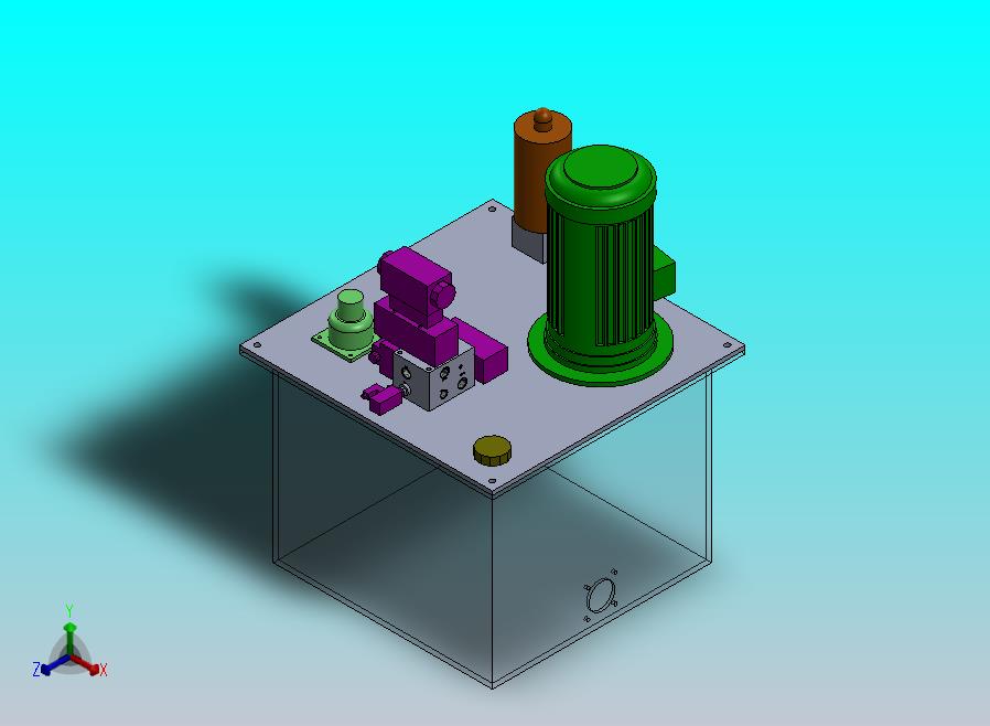 带有油箱和液压系统的液压装置..zip
