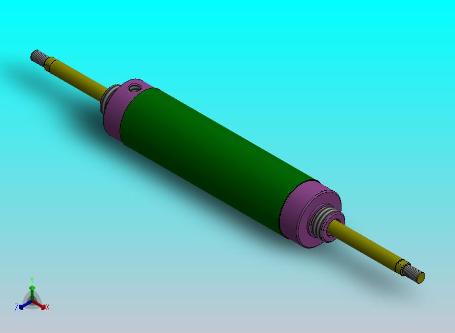 圆形气动缸（双杆）63x16x170 mm