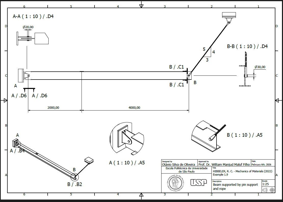 由缆索支撑的梁