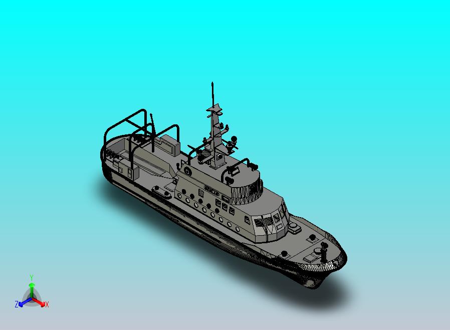 大型救援船柏林号打印模型