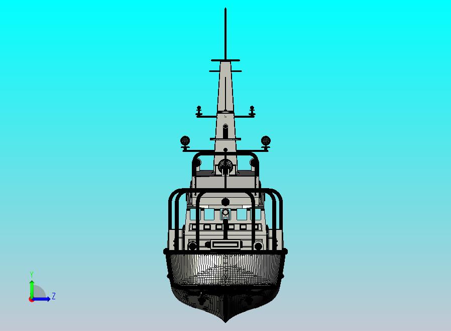 大型救援船柏林号打印模型