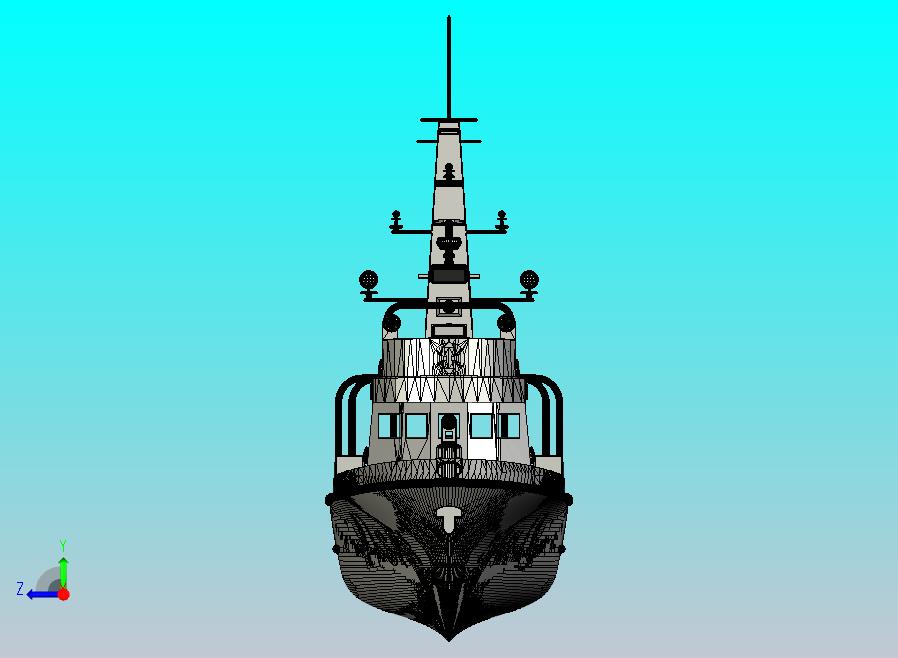 大型救援船柏林号打印模型