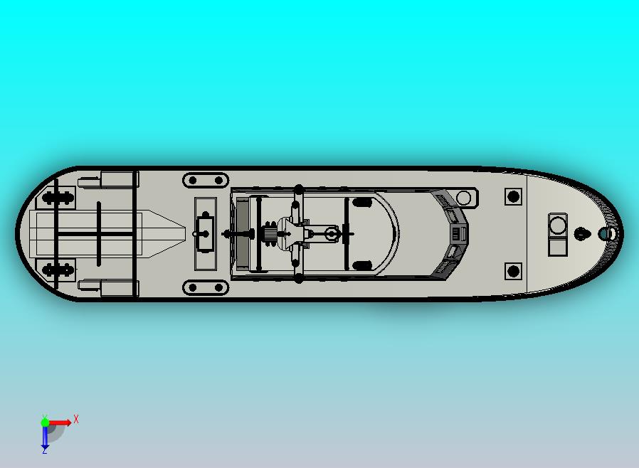 大型救援船柏林号打印模型