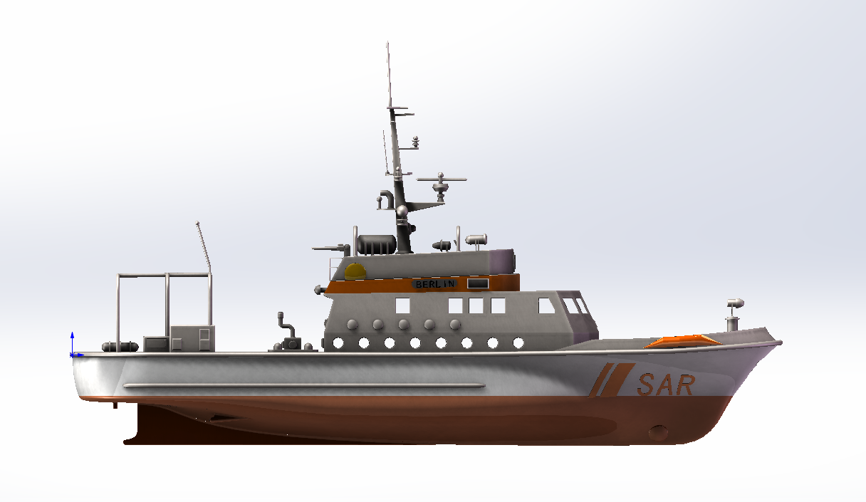大型救援船柏林号打印模型