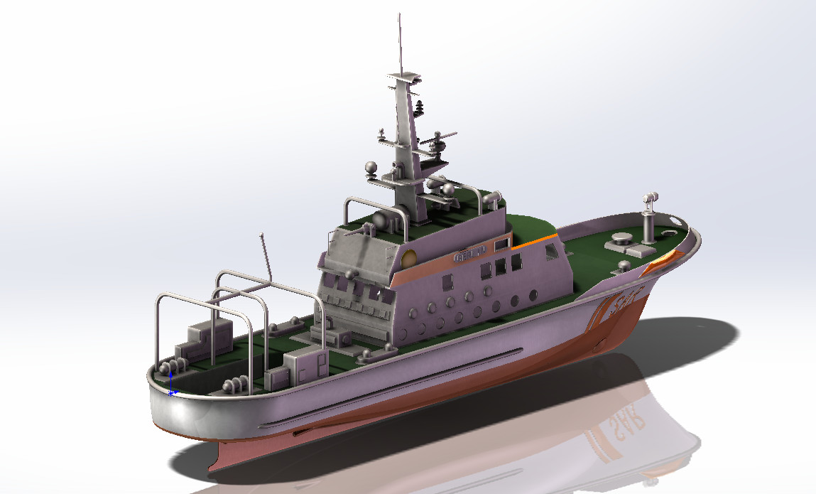 大型救援船柏林号打印模型