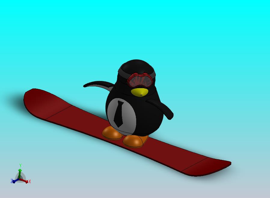 滑雪板企鹅