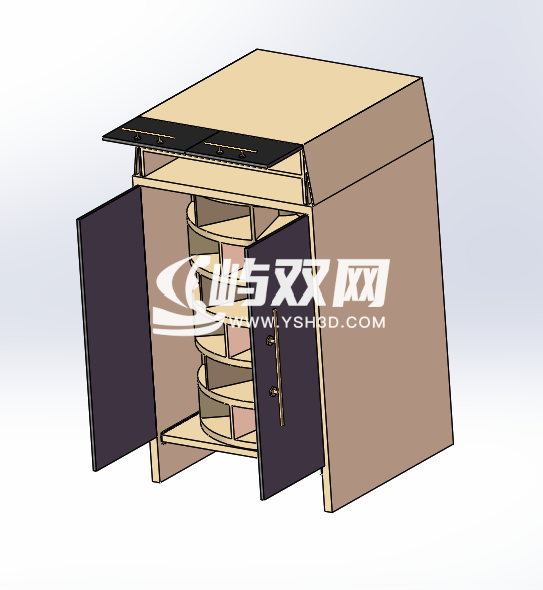 旋转鞋柜带动画带文档