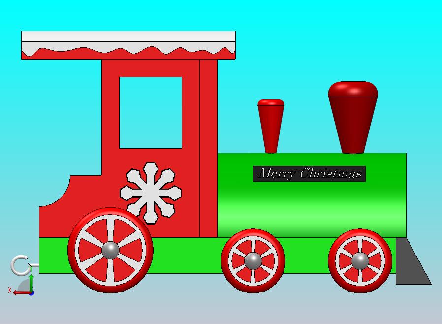 木制玩具圣诞列车