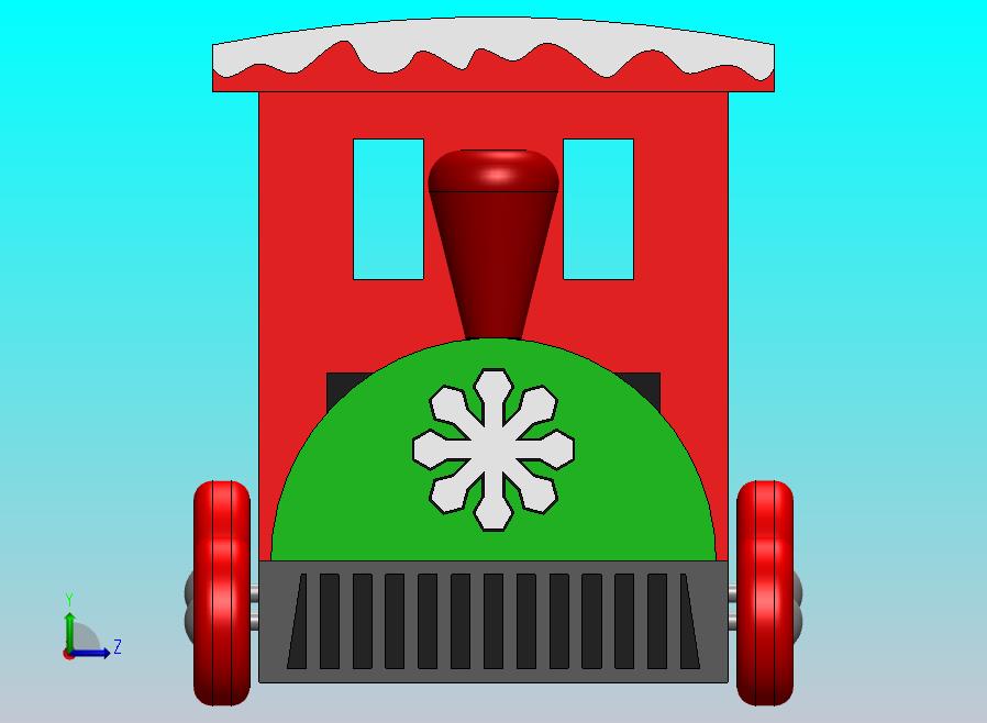 木制玩具圣诞列车