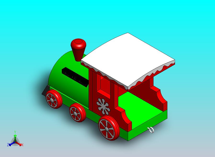 木制玩具圣诞列车