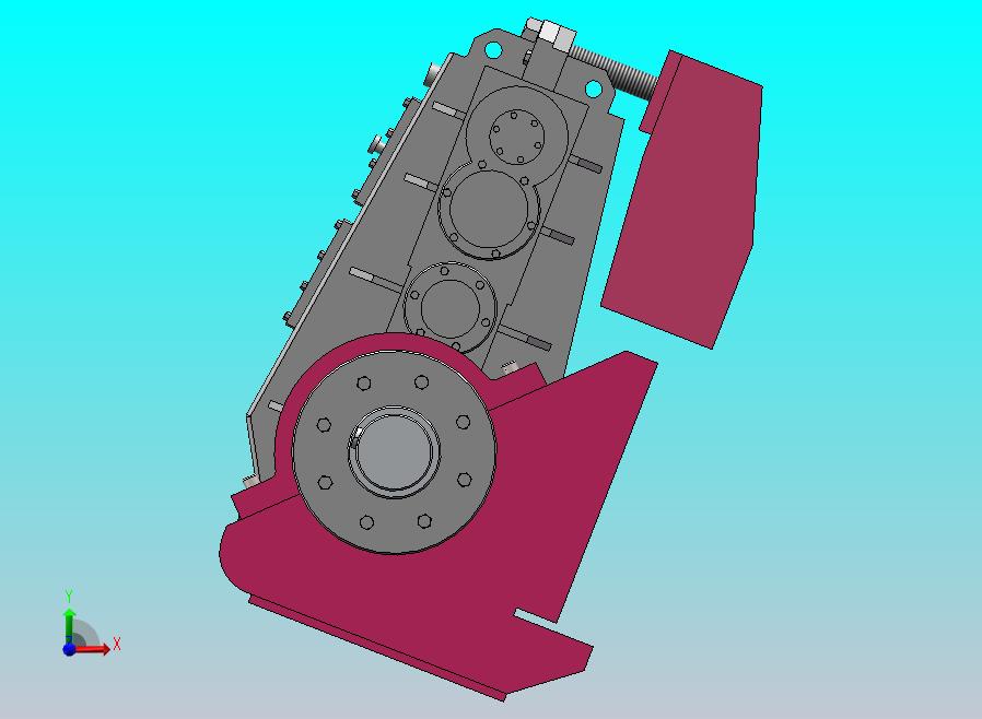 起重机中硬齿面减速机QY3S180 固定支座