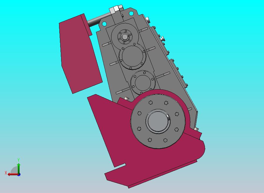 起重机中硬齿面减速机QY3S180 固定支座