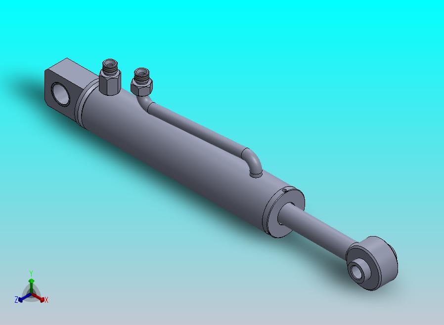 焊接型液压缸（带前端和后端安装眼）50x25x168毫米