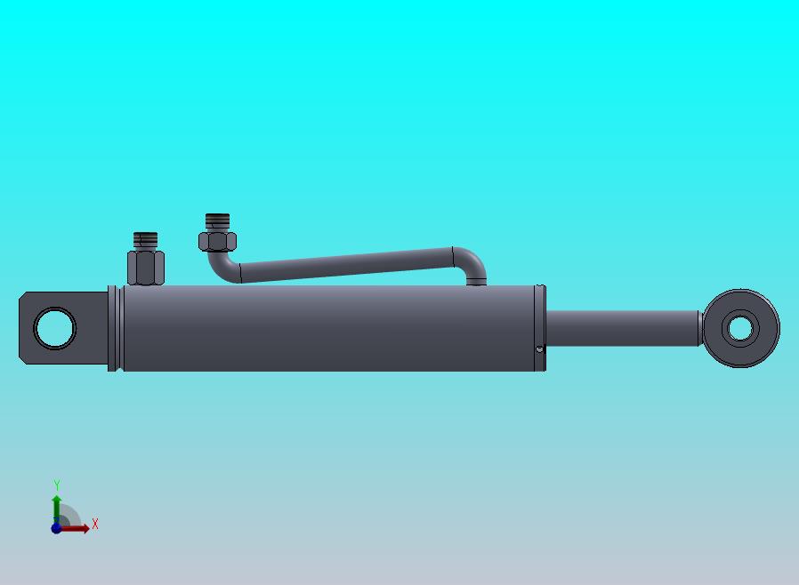 焊接型液压缸（带前端和后端安装眼）50x25x168毫米
