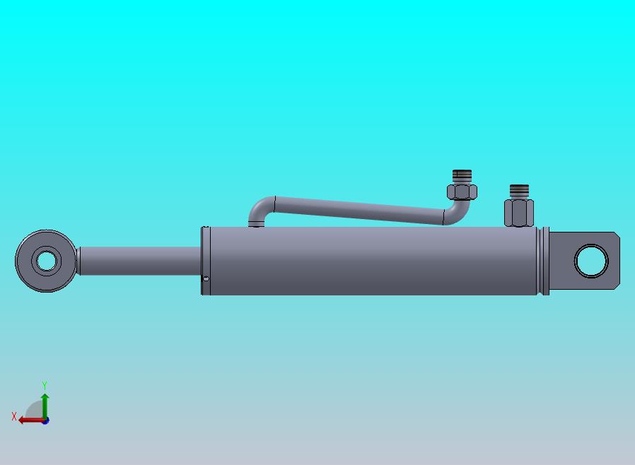 焊接型液压缸（带前端和后端安装眼）50x25x168毫米