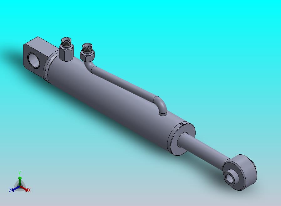 焊接型液压缸（带前端和后端安装眼）50x25x168毫米