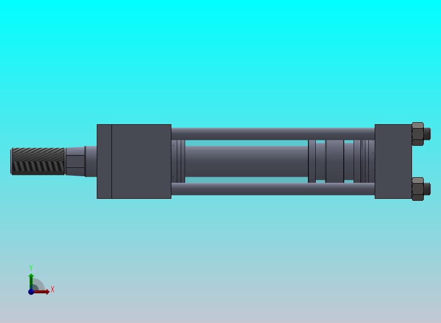 拉杆液压缸（带前安装）40x25x100毫米