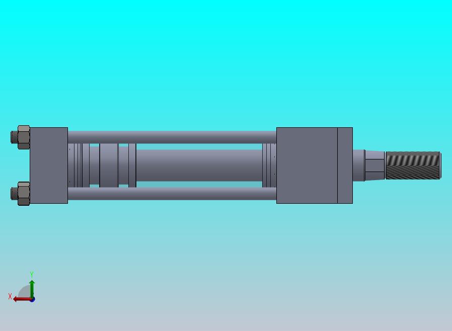 拉杆液压缸（带前安装）40x25x100毫米