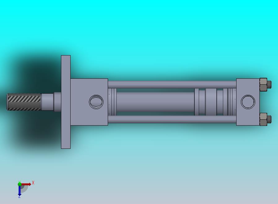 拉杆液压缸（带前安装）40x25x100毫米
