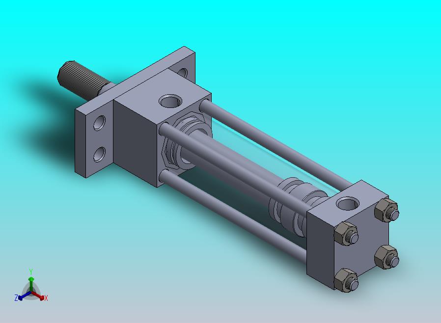 拉杆液压缸（带前安装）40x25x100毫米