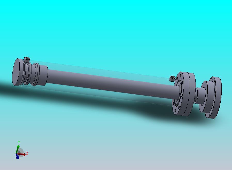 焊接型液压缸（带前安装法兰） 130x75x750 mm