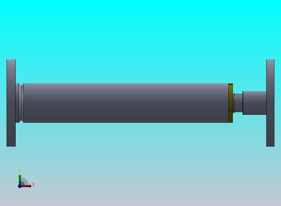 焊接型液压缸（带前后端安装圆法兰） 80x50x425 mm