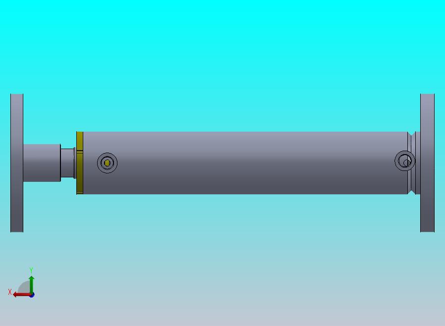 焊接型液压缸（带前后端安装圆法兰） 80x50x425 mm