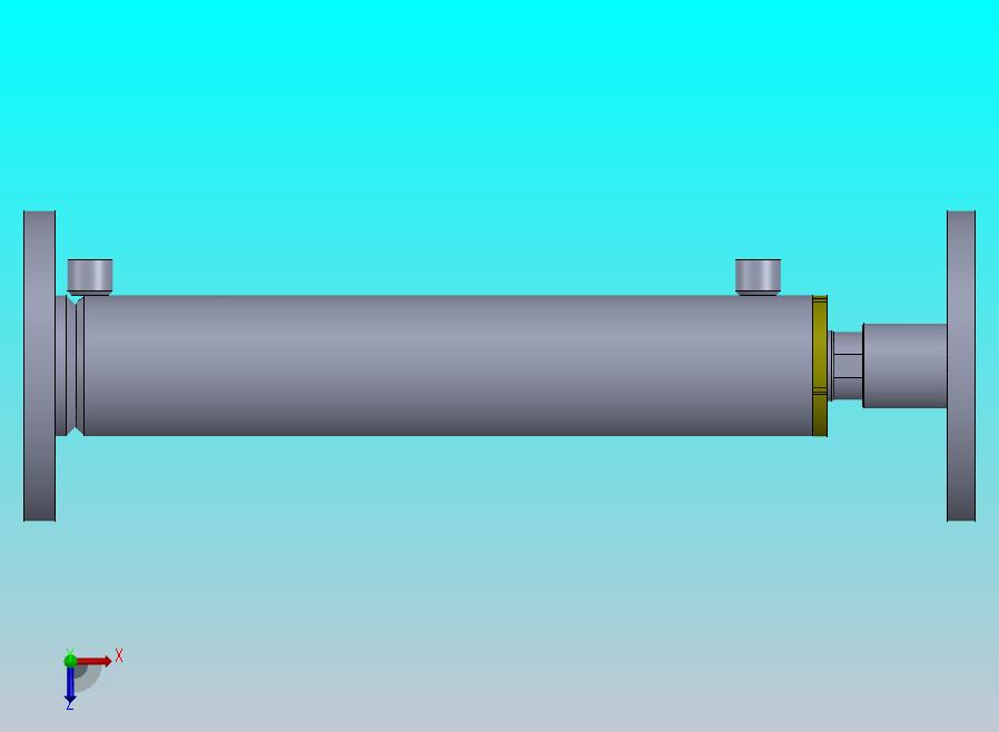 焊接型液压缸（带前后端安装圆法兰） 80x50x425 mm